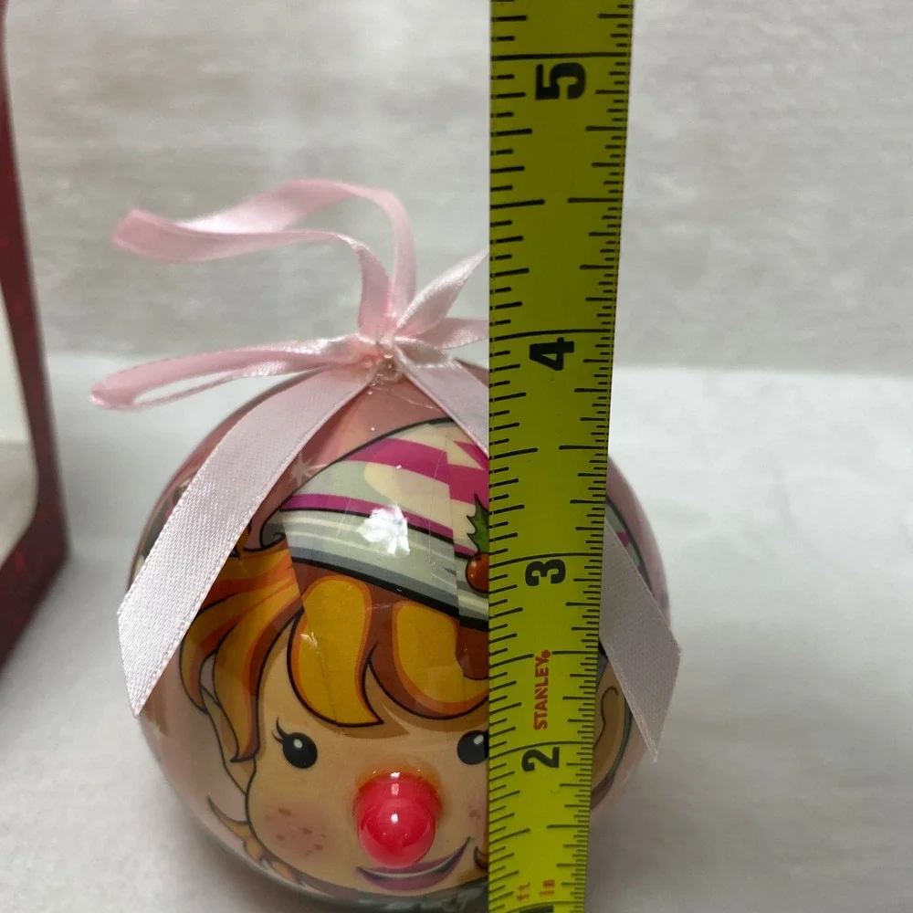 Twinkling Treasures Blinking‎ Santa Christmas Ornament Ball NOS Holiday Decor